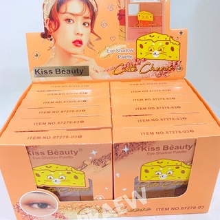 Kiss Beauty อายแชโดว์ พาเลทมี2เบอร์ โทนน้ำตาล +โทนส้ม เนื้อแมท กลิตเตอร์ 7 ช่อง No.87278-03