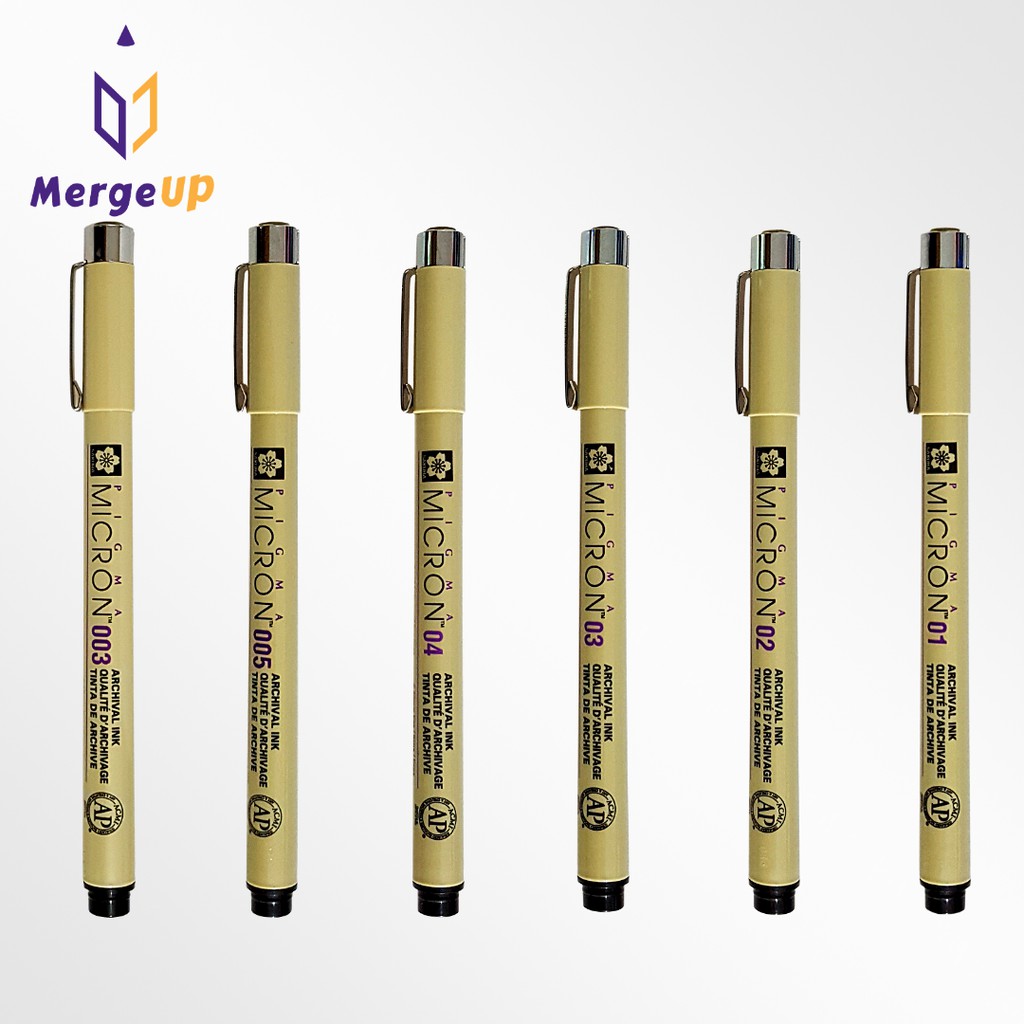 ปากกาตัดเส้น หัวเข็ม หมึกสีดำ ซากุระ พิกม่า SAKURA PIGMA MICRON ปากกาหมึกซึม
