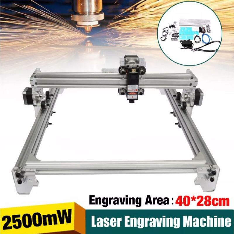 CNC Laser 2500mW DIY สำหรับมือใหม่ 40*28 cm (พร้อมสอนใช้งาน)!!!