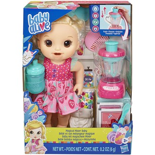 Baby Alive Magical Mixer Baby Doll Strawberry Shake with Blender Accessories