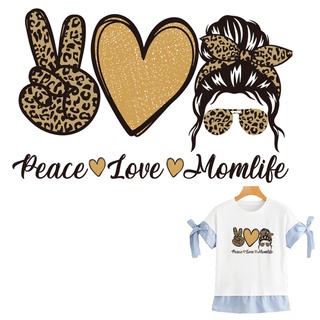 เสื้อยืด มีฮู้ด พิมพ์ลาย Iron On Patches Momlife Parches Ropa Diy