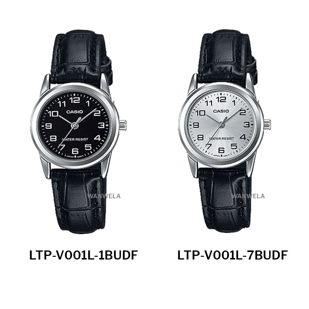 นาฬิกาสมาร์ทวอช นาฬิกาผู้หญิง [ใส่โค้ดลดเพิ่ม] ของแท้ นาฬิกาข้อมือ Casio ผู้หญิง รุ่น LTP-V001 (สายหนัง) พร้อมกล่อง