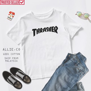 เสื้อแฟชั่นผญ sexy - THRASHERTSHIRTชาย/สาวผ้าฝ้าย100%มาเลเซีย