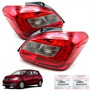 ไฟท้าย + ปลั๊ก + หลอดไฟ แท้ ข้างซ้าย+ขวา มี LEDs 2 ชิ้น สำหรับ มิตซูบิชิ มิราจ Mitsubishi Mirage Space Star ปี 2012 2015