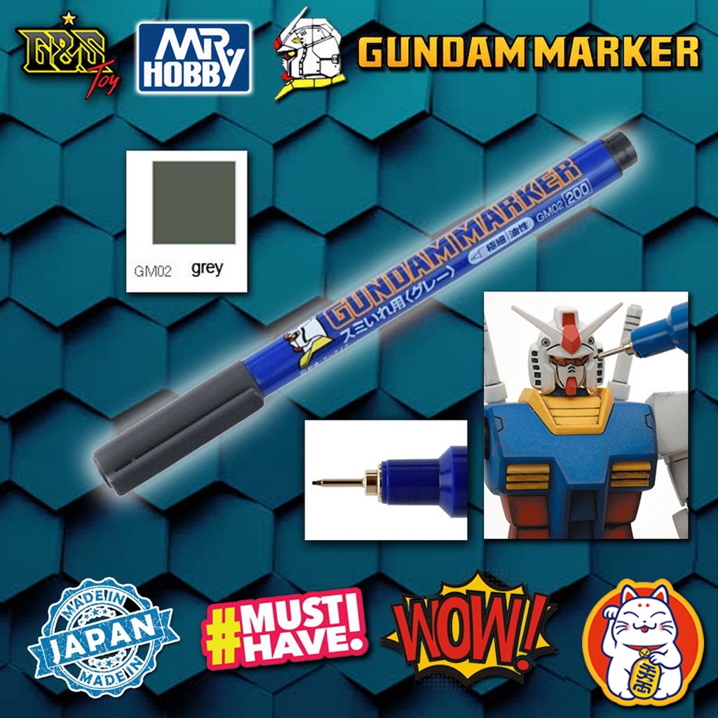 Gundam Marker - GM02 Gray สีเทา : Mr.Hobby