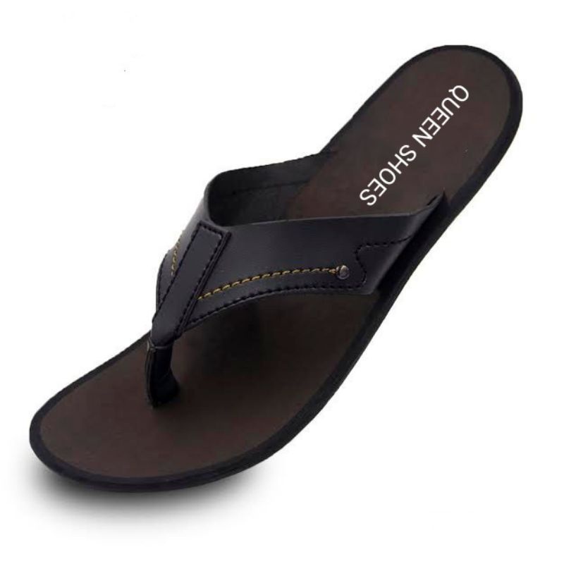 ยี่ห้อ - รองเท้าแตะหนังผู้ชาย QUEEN SHOES DEVYAN