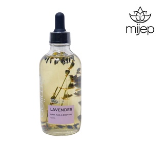 MIJEP Natural Lavender Oil - Multi Use Oil for Face, Body, Hair &amp; Massage น้ำมันบำรุงผิวหน้า ผิวกาย ผม น้ำมันนนวดสปา