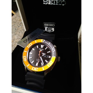 นาฬิกาข้อมือ SEIKO 5 Sport ส้มดำ รหัส SRPC59K