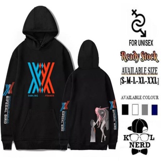 เสื้อกันหนาว มีฮู้ด ผ้าฝ้ายแท้ ลายอนิเมะ Darling In The Franxx Zero Two Hero Bipedal Bird พลัสไซซ์ ของขวัญวันเกิด สําหรับผู้ชาย XY