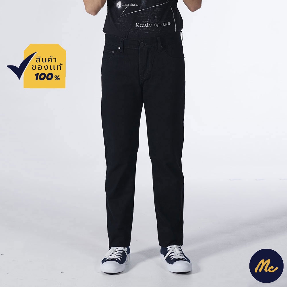 Mc JEANS กางเกงยีนส์ชาย กางเกงยีนส์ แม็ค แท้ ผู้ชาย กางเกงขายาว ทรงขาตรง สียีนส์ ทรงสวย คลาสสิค MBIZ024