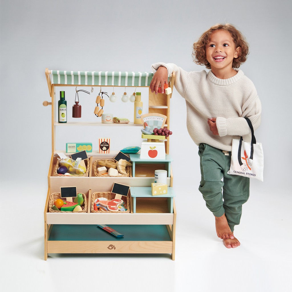 Tender Leaf Toys ของเล่นไม้ ชุดจ่ายตลาด ชั้นขายของร้านค้าแสนสนุก General Stores