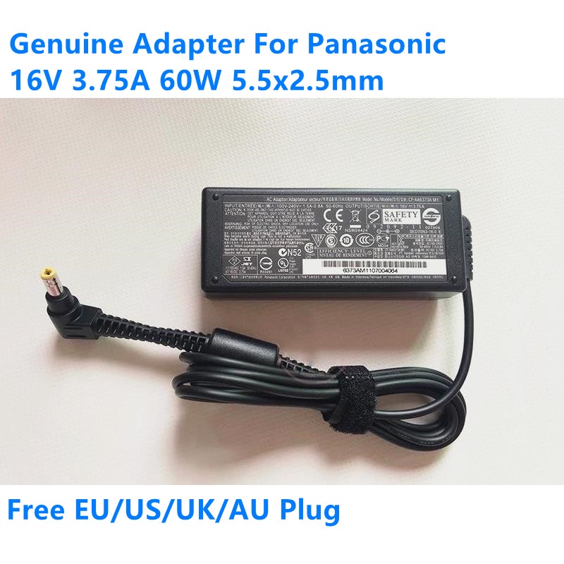 Genuine 16V 3.75A 60W CF-AA6373A CF-AA1623A AC Adaptor For Panasonic CF-19 CF-29 CF-30 FZ-G1 FZ-B2 L