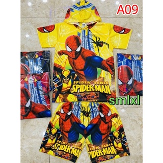 NEW+++ชุดผ้ามันหญิง สกรีน หน้า-หลัง สั้น S-XL