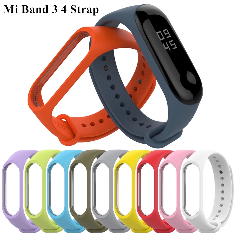 Mi Band 3 4 Wrist Strap Replacement Bracelet Silicone Wristband Miband 3 Strap Smart Band for Xiaomi Accessories