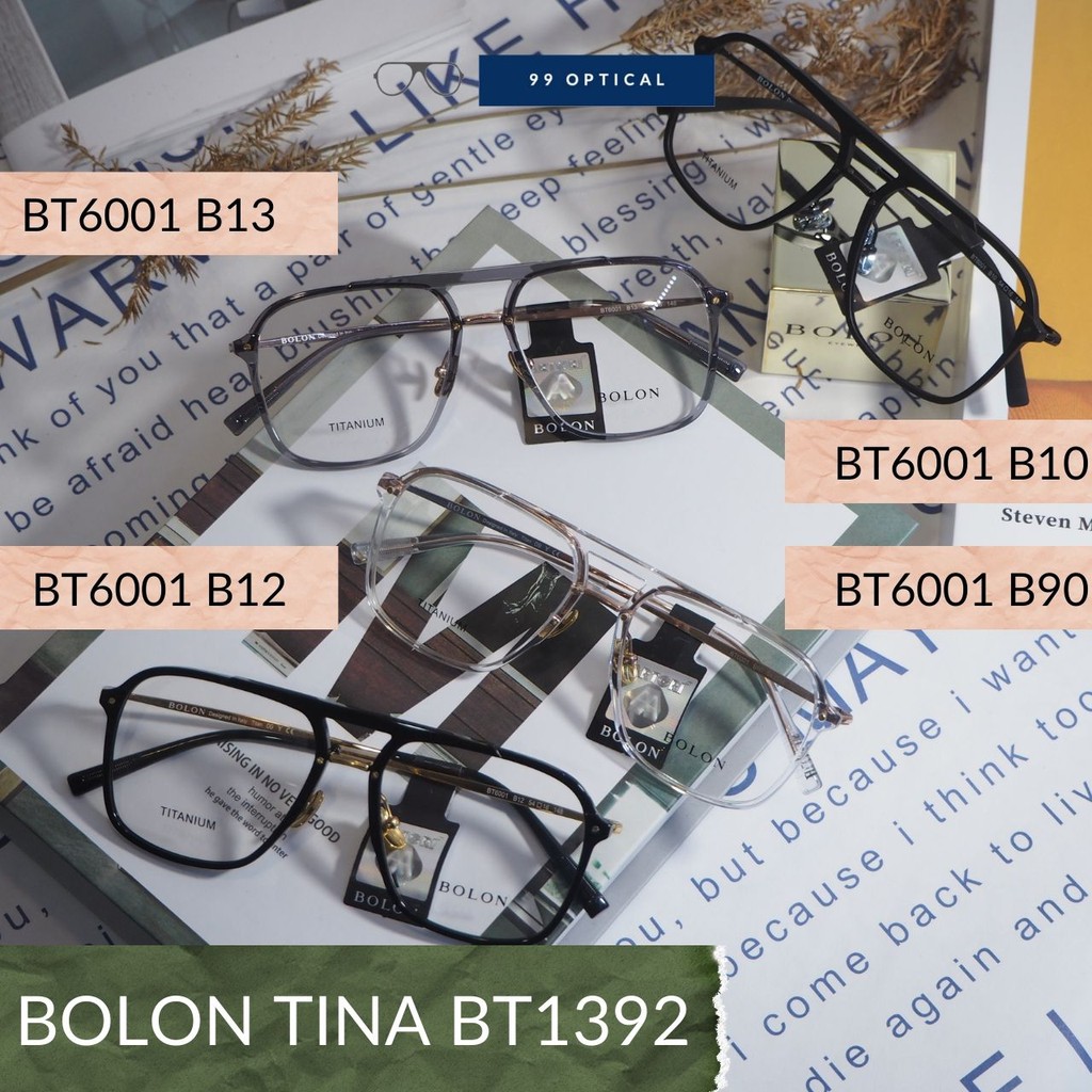 กรอบแว่นตา Bolon รุ่น Logan BT6001 วัสดุ Ultem Titanium บางเบา แว่นสายตา แว่นกรองแสง