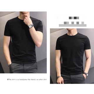 เสื้อยืดสีพื้นคอกลม เสื้อเปล่า ยืดแต่ไม่ย้วย ยับยากแบบไม่ต้องรีด ไม่จางหาย#04000