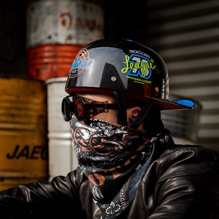 หมวกกันน็อคเบสบอล DS สไตล์เรโทร สําหรับรถจักรยานยนต์ สกูตเตอ…