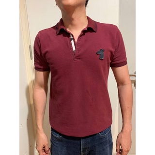 Smiley hound - polo shirt สีเลือดหมู สภาพดี 70% ไซส์ s men รูปจากสินค้าจริง