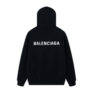 Fashion BALENC&amp;GA เสื้อกันหนาวลําลอง แขนยาว มีฮู้ด ผ้าฝ้าย พิมพ์ลายตัวอักษร ขนาดใหญ่ สําหรับผู้ชาย และผู้หญิง