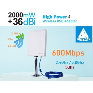 USB Wifi 600Mbps ตัวรับ Wifi แรงๆ ระยะไกล 2.4G+5GHz Fast and Stable