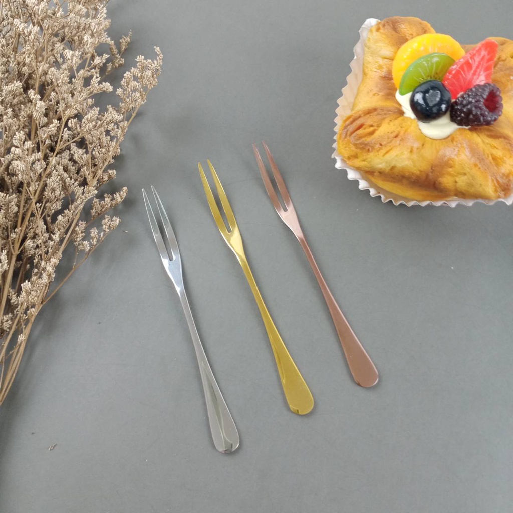 KITCHENWARE_NUMBER1ส้อมจิ้มผลไม้สุดน่ารัก ส้อมจิ้มผลไม้2ซีก (มี3สีให้เลือก) #5