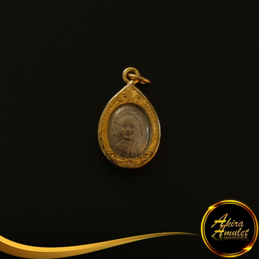 จี้พระ เหรียญเม็ดแตงหลวงปูทวด หลังหลวงพ่อทิม เลี่ยมกรอบทอง ชุบเศษทองเยาวราช 100 % สินค้าขายดีพร้อมส่ง