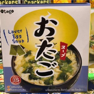 Otaka Laver Egg Miso Soup (ラバーエッグ味噌汁) โอทาโกะ ซุปมิโสะไข่ผสมสาหร่ายกึ่งสำเร็จรูป 36 กรัม ( 9 x 4 ซอง)