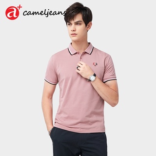 Cameljeans เสื้อโปโลผู้ชาย แขนสั้น สีพื้น ใส่ได้ทุกโอกาส