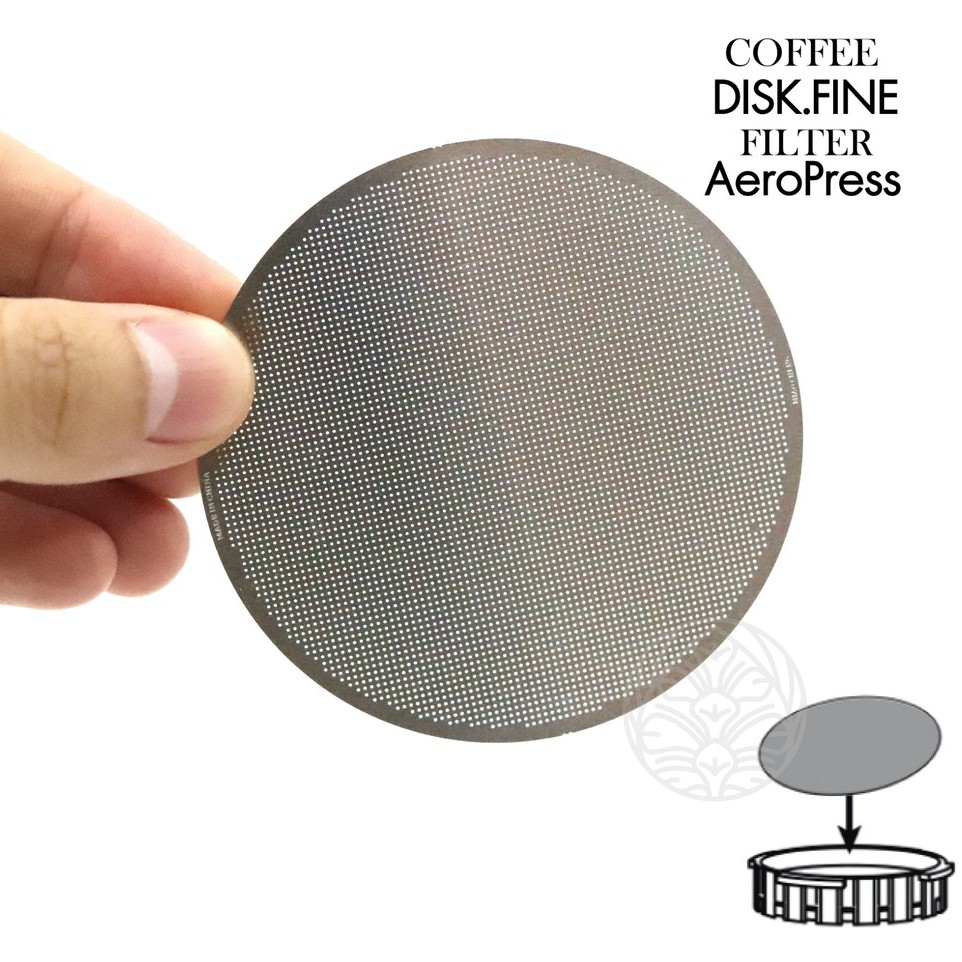 Hillkoff : แผ่นกรอง สแตนเลส ตัวกรอง Filter Stainless Aeropress F-27 ฟิลเตอร์ แอโร่เพลส