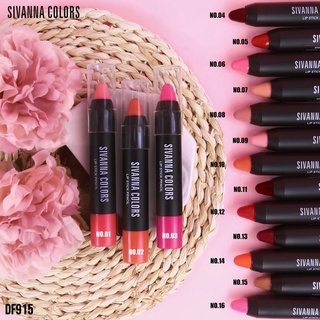 (🔥ของแท้/ส่งไว🔥) Sivanna Color Lipstick Pencil ลิปดินสอ ใช้ได้ทั้งตา/แก้ม/ปาก DF915