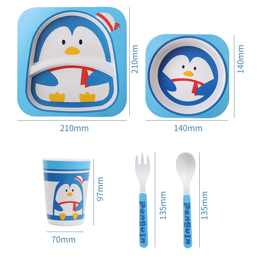 DODOLOVE ชุดจานชาม สำหรับเด็ก Bamboo Ware Kids Set ชุดจานชามเยื่อไผ่ อุปกรณ์ทานอาหารสำหรับเด็ก - รูปที่ 7