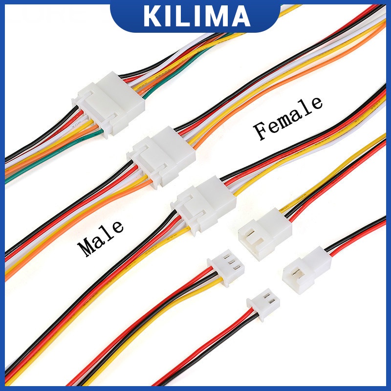 สายชาร์จแบตเตอรี่ XH2.54 2 3 4 5 6 Pin 2.54 มม. 20 ซม. 26AWG ปลั๊ก XH ตัวผู้ และตัวเมีย 10 คู่