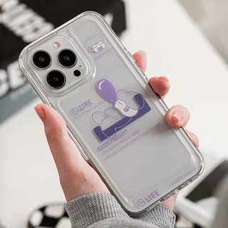 เคสโทรศัพท์มือถืออะคริลิค Tpu ใส ลายการ์ตูน Villain สีม่วง สําหรับ iPhone 13 Pro 13prm 11 7Plus 8Plus Xr XS 13 12 Pro Max