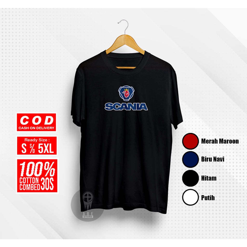 เสื้อยืดขนาดใหญ่ / เสื้อยืด Scania Jumbo SML XL 2XL 3XL 4XL 5XL