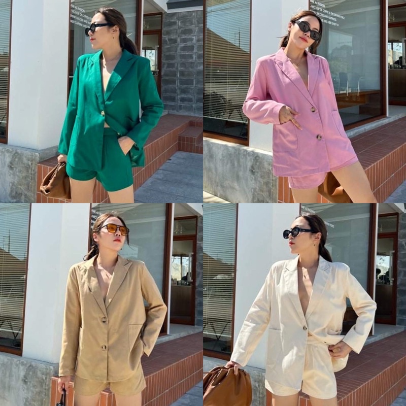 KIDDY BLAZER | เซทสูทมาพร้อมกางเกงขาสั้น งานผ้าหนา ทรงสวยมาก