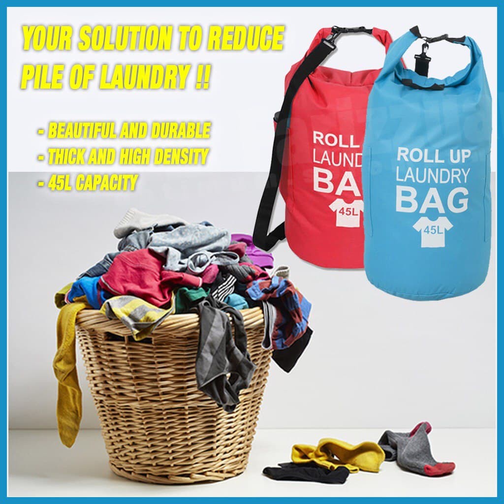 BASIC ROLL UP LAUNDRY BAG 45L