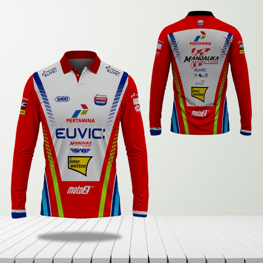 [Tinishop] เสื้อยืดคอปกโปโล Moto gp Full Print | Mandalika Moto gp เสื้อยืดแขนยาวผู้ชาย
