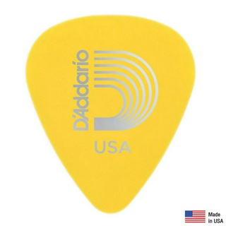 DAddario® Guitar Pick ปิ๊กกีตาร์ ทรงมาตราฐาน วัสดุ Duralin (Yellow / Bright Tone / Light &amp; Medium 0.85 mm.)