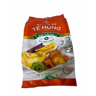 ผัก,ผลไม้รวม อบกรอบ MIX FRUIT CHIPS Te Hung นำเข้าจาก เวียดนาม แพคสีส้ม-ขาว 500g 1 แพค/บรรจุ 500g ราคาพิเศษ สินค้าพร้อมส่ง