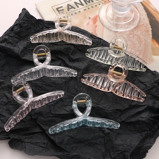 【RARDY STOCK】Fashion Transparent Transparent Shark Hairpin for Girls with Tie-up Hair and Hair Accessories