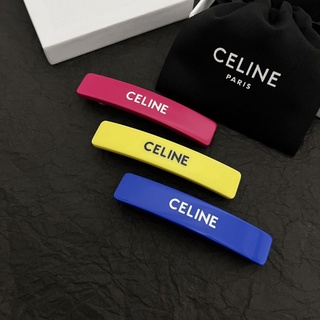 CELINE MONOCHROMS HAIR CLIP IN ACETATE AND STEEL 2020