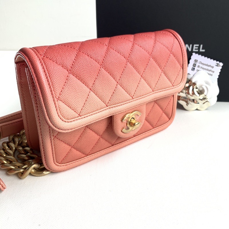 chanel belt bag pink