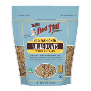 อาหารเช้าซีเรียลBobs Red Mill Rolled Oats Whole Grain 907g