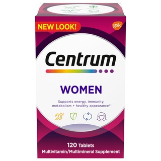 Centrum Multivitamins Women Multimineral Iron Vitamins D3 B Antioxidants วิตามินรวมสำหรับผู้หญิง อาหารเสริมหลายชนิด