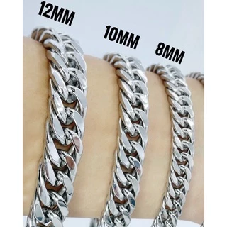 S-220 สร้อยข้อมือสแตนเลสแท้100% ขนาด8mm10mm12mm เกรดสแตนเลส316Lสวยเงางานเกรดพรีเมี่ยมตะขอเข้ารูป อย่างดี สินค้าพร้อมส่ง