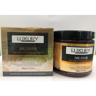 ทรีทเม้นท์ Luxury Argan oil รีแพร แฮร์ มาร์ส