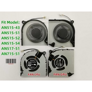 พัดลม FAN ACER CPU+GPU NITRO 5 AN515-52 AN515-54 AN517-51 NITRO 7 AN715-51