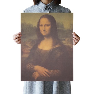 สติกเกอร์โปสเตอร์ Mona Lisa Leonardo Da Vinci สําหรับตกแต่งผนังบ้าน