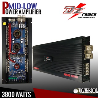 เพาเวอร์แอมป์รถยนต์ DZ POWER รุ่นDV-4200 คลาส AB 4CH แอมป์ขับลำโพงเสียงกลาง-แหลม ตัวแรง ราคาประหยัด กำลังขับ 3500วัตต์