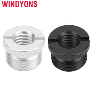 Windyons 3/8in Female To 5/8in Male Adapter  Anodized Clear Wear Resistance 3/8 Inch 5/8 Screws for Microphone Stand